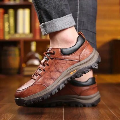 🎁Último día para un 50% de descuento, ¡no te lo pierdas!⏰Hecho de piel de becerro australiana🐂Soporte para el pie: alivia el dolor de pies✅Impermeable y antideslizante, cómodo para caminar.