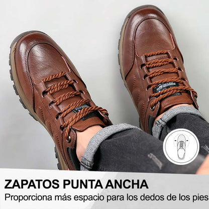 🎁Último día para un 50% de descuento, ¡no te lo pierdas!⏰Hecho de piel de becerro australiana🐂Soporte para el pie: alivia el dolor de pies✅Impermeable y antideslizante, cómodo para caminar.