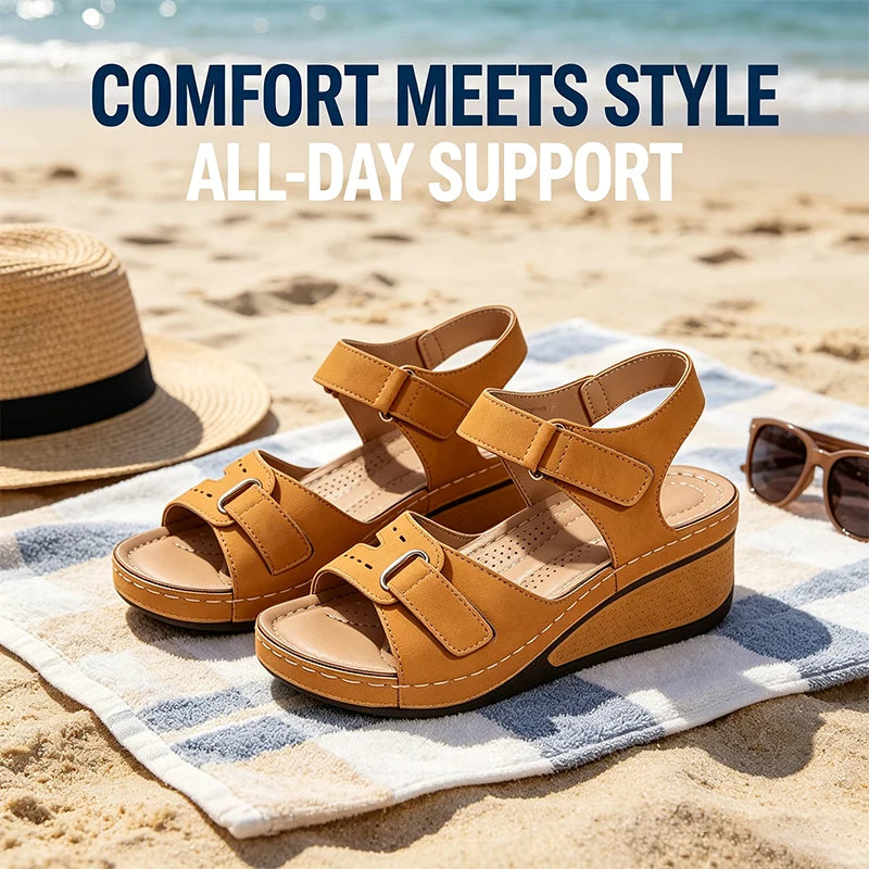 🔥50% de descuento hoy - ¡No te lo pierdas! Sandalias ortopédicas de verano, diseño ergonómico ✅Alivian el dolor, cómodas y transpirables, ajustables con cierre de velcro✅
