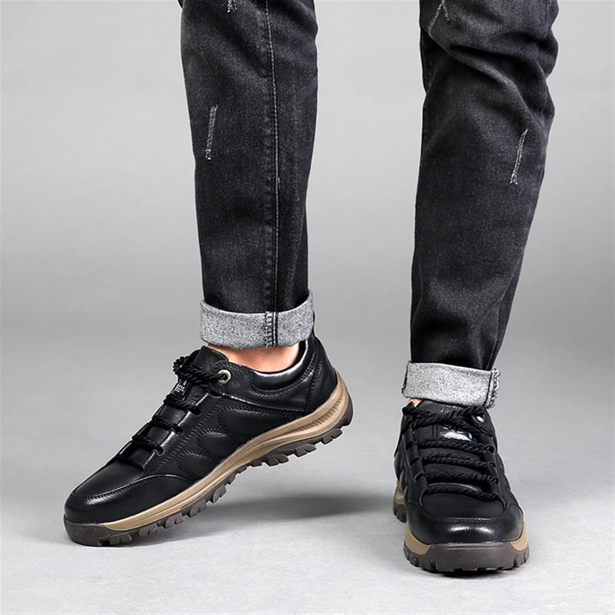 🎁Último día para un 50% de descuento, ¡no te lo pierdas!⏰Hecho de piel de becerro australiana🐂Soporte para el pie: alivia el dolor de pies✅Impermeable y antideslizante, cómodo para caminar.