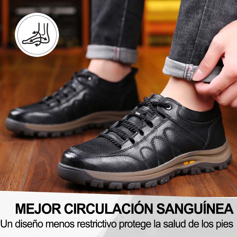 🎁Último día para un 50% de descuento, ¡no te lo pierdas!⏰Hecho de piel de becerro australiana🐂Soporte para el pie: alivia el dolor de pies✅Impermeable y antideslizante, cómodo para caminar.