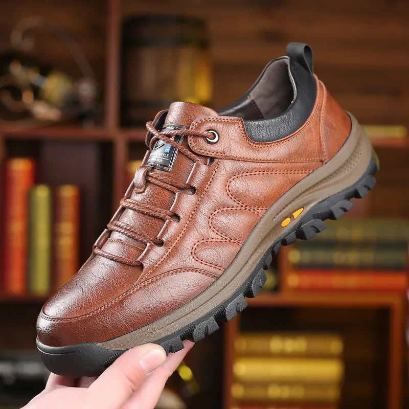 🎁Último día para un 50% de descuento, ¡no te lo pierdas!⏰Hecho de piel de becerro australiana🐂Soporte para el pie: alivia el dolor de pies✅Impermeable y antideslizante, cómodo para caminar.