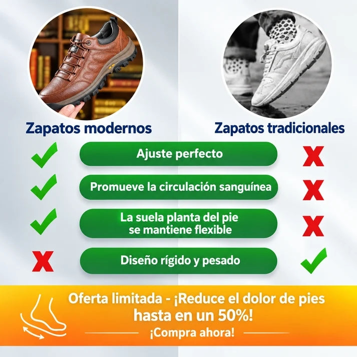 🎁Último día para un 50% de descuento, ¡no te lo pierdas!⏰Hecho de piel de becerro australiana🐂Soporte para el pie: alivia el dolor de pies✅Impermeable y antideslizante, cómodo para caminar.（副本）