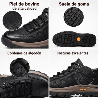 🎁Último día para un 50% de descuento, ¡no te lo pierdas!⏰Hecho de piel de becerro australiana🐂Soporte para el pie: alivia el dolor de pies✅Impermeable y antideslizante, cómodo para caminar.