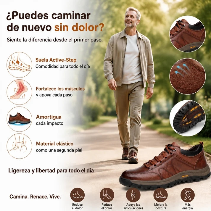 🎁Último día para un 50% de descuento, ¡no te lo pierdas!⏰Hecho de piel de becerro australiana🐂Soporte para el pie: alivia el dolor de pies✅Impermeable y antideslizante, cómodo para caminar.