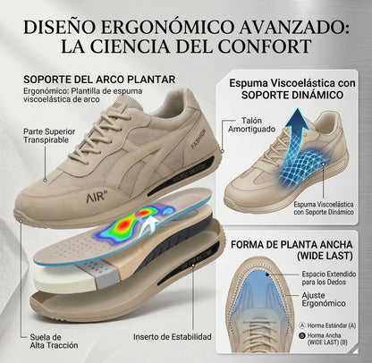 🎉¡Último día! ¡70% de descuento!✅ Zapatos ortopédicos adecuados para personas con problemas en los pies, zapatos de senderismo con soporte que brindan apoyo al arco, alivian el dolor articular y de los pies, son antideslizantes y cómodos.（副本）