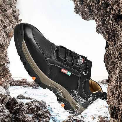 🎁Último día para un 50% de descuento, ¡no te lo pierdas!⏰Hecho de piel de becerro australiana🐂Soporte para el pie: alivia el dolor de pies✅Impermeable y antideslizante, cómodo para caminar.